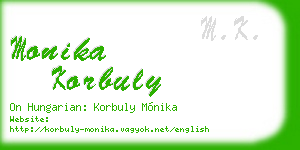 monika korbuly business card