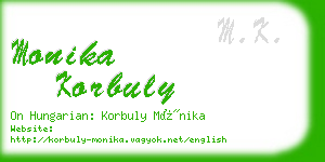 monika korbuly business card